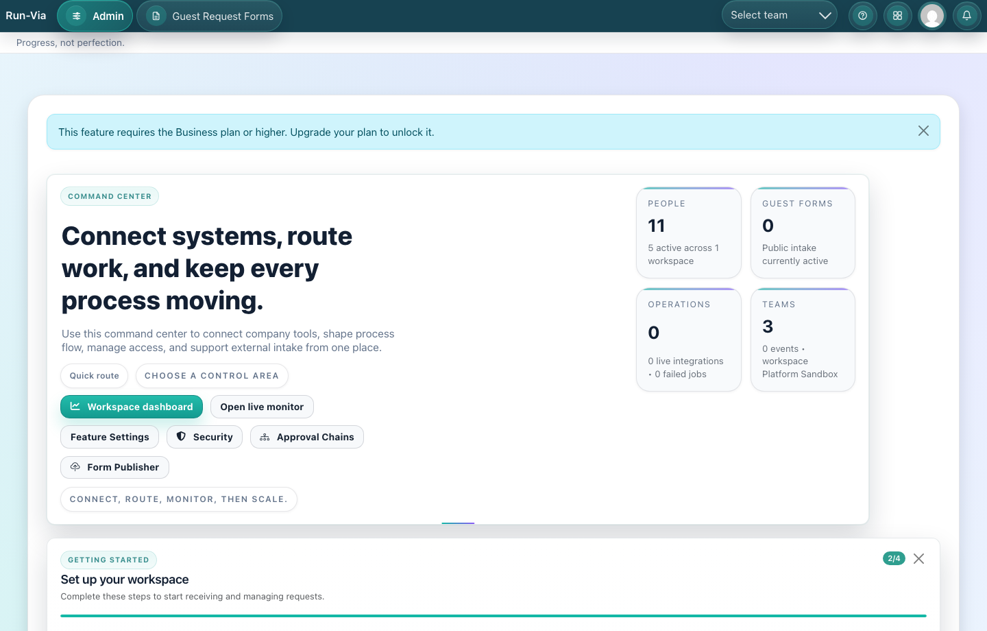 Open reports Run-Via screenshot