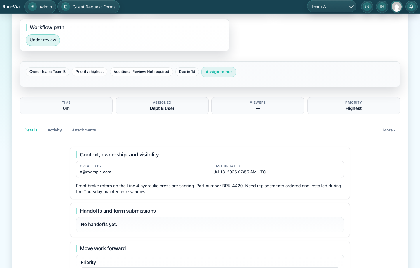Review updates Run-Via screenshot